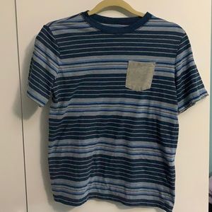 Unused blue/gray striped shirt for boys summer